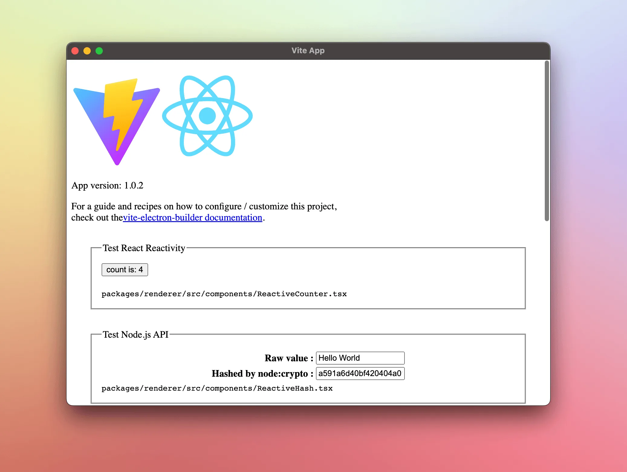 working electron app